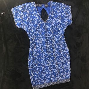 EUC - Vintage Robert Anthony Beaded Silk Dress